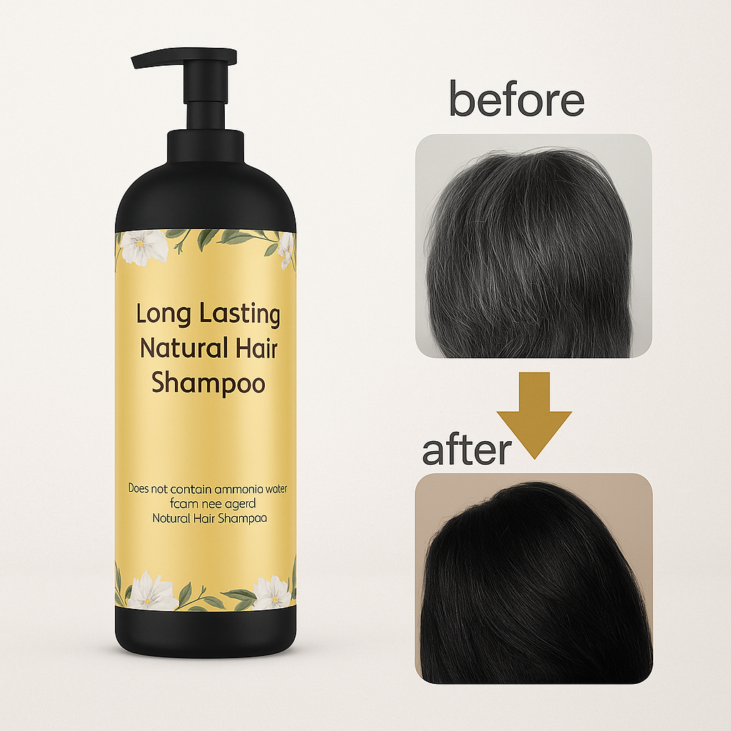 Herbal Hair Dye Shampoo – Covers Greys Naturally (Pack of 2)