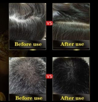 Unisex Instant Black Herbal Hair Dye Shampoo Pack Of 2